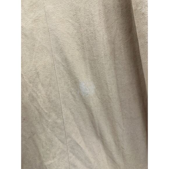 David Warren Womens Dress Size 12 Brown Suede Half Button Up Collared Vintage - Picture 10 of 15